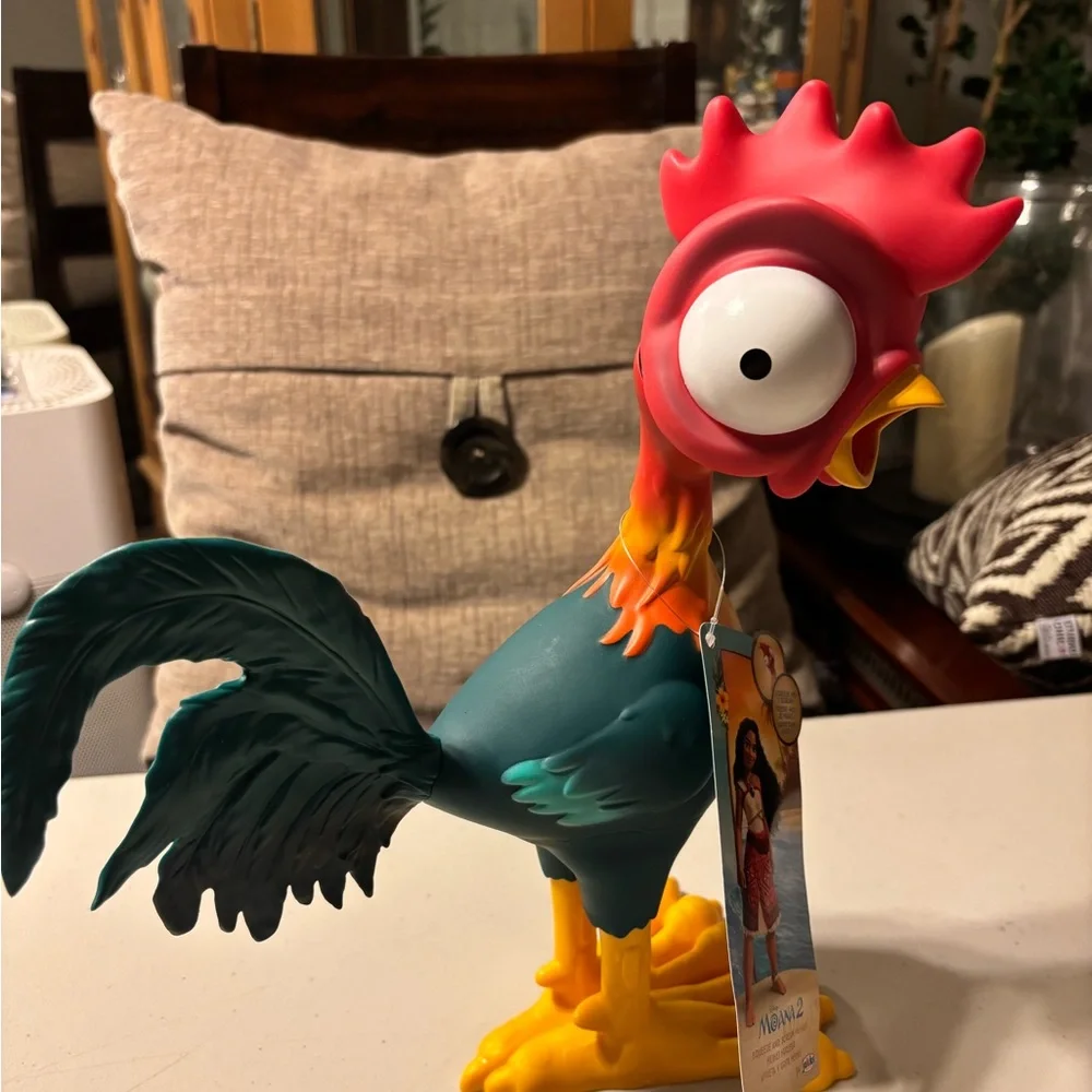 Heihei squeezable noise rubber rooster toy. Not dog toy. New Moana 2. 12” tall